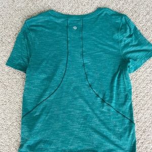 Lululemon Short Sleeve Top Heathered Teal 4/XS